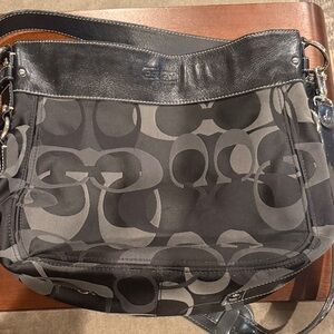 Coach Vintage- Black and Gray Women's Bag w- Crossbody Strap and Shoulder Strap